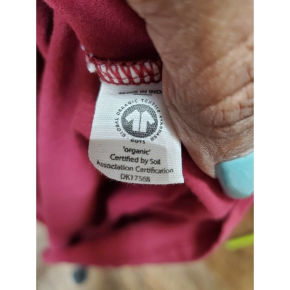 People Tree Women's Red Polyester V-Neck Long Sleeve Knee Length Dress Size 10 - Picture 12 of 12